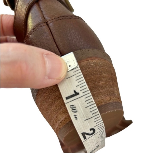 Lucky Brand Brown Ankle Booties with Double Buckle detail - Picture 12 of 12
